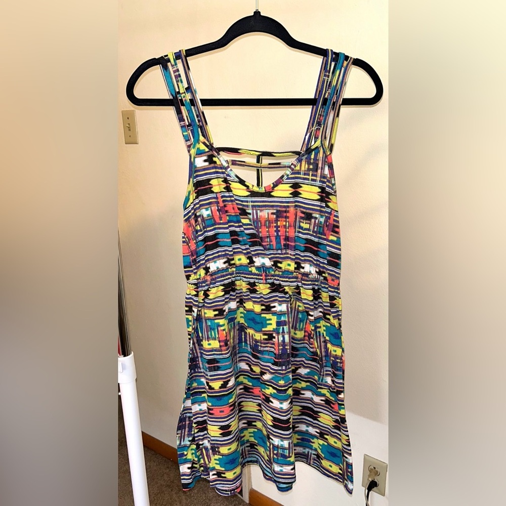 SE Aztec Print Colorful Dress Size Large